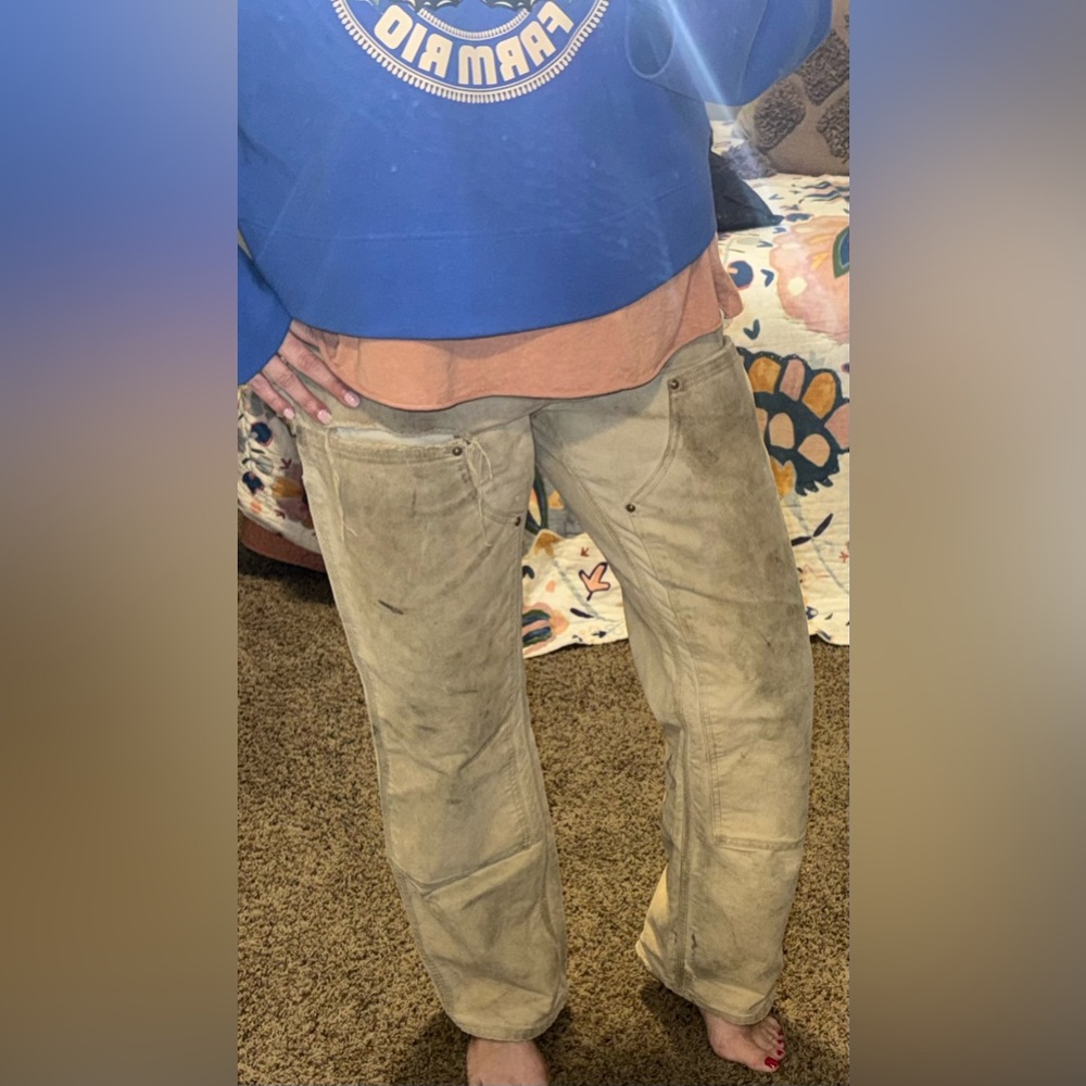 Carhartt Tan Canvas Pants (size 33x32)
